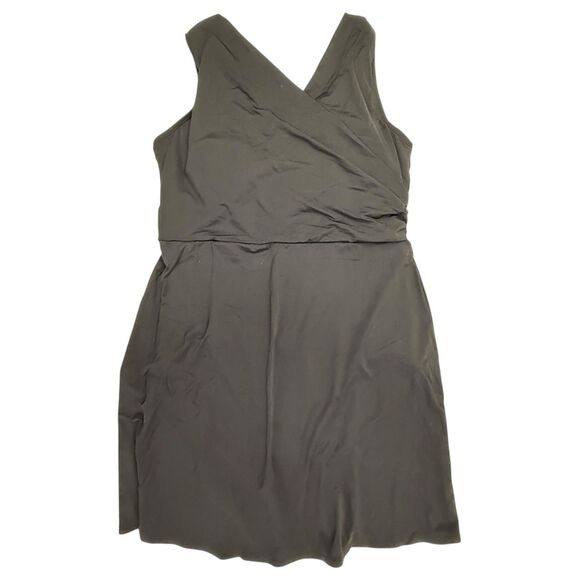 NEW Lands End Women Tummy Control Surplice Swim Dress 1 Piece Size 18L - Picture 1 of 12